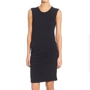James Perse Ruched Tank Dress Sz 3 (US 8-10) BLK
